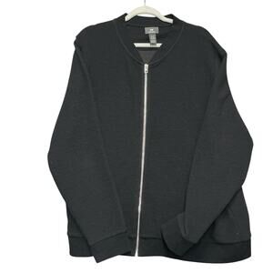 H&M Mens Black Full Zip Up Sweater Size 2XL
